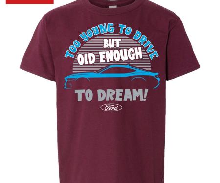 Mustang Too Young to Drive Youth T-Shirt