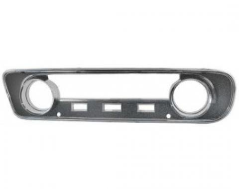 Ford Mustang Instrument Bezel - Black Plastic Camera Case Finish And Chrome