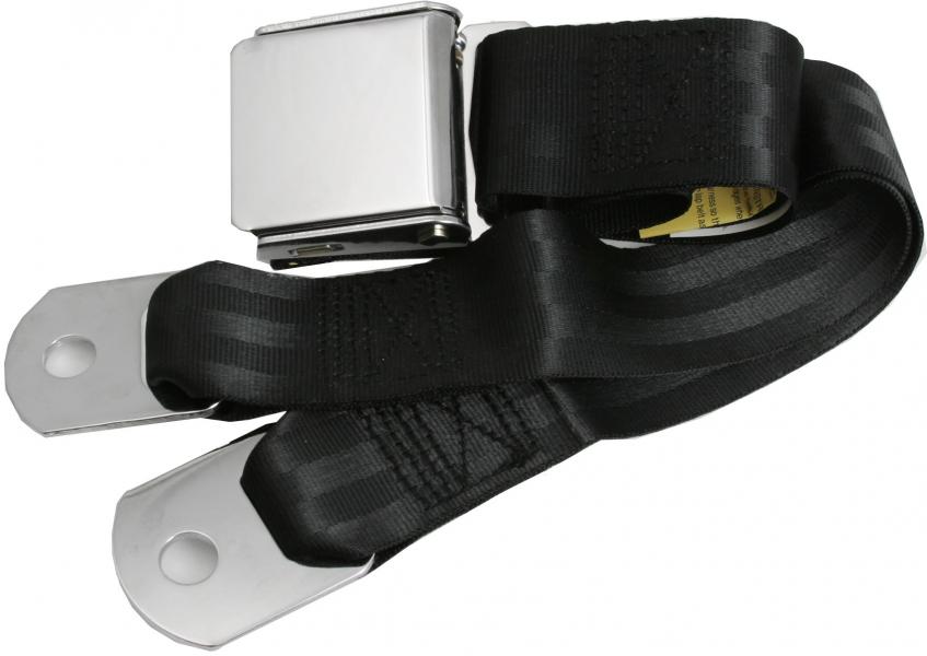Replacement Seat Belt, with Chrome AviationStyle Lift Buckle (60" bing)