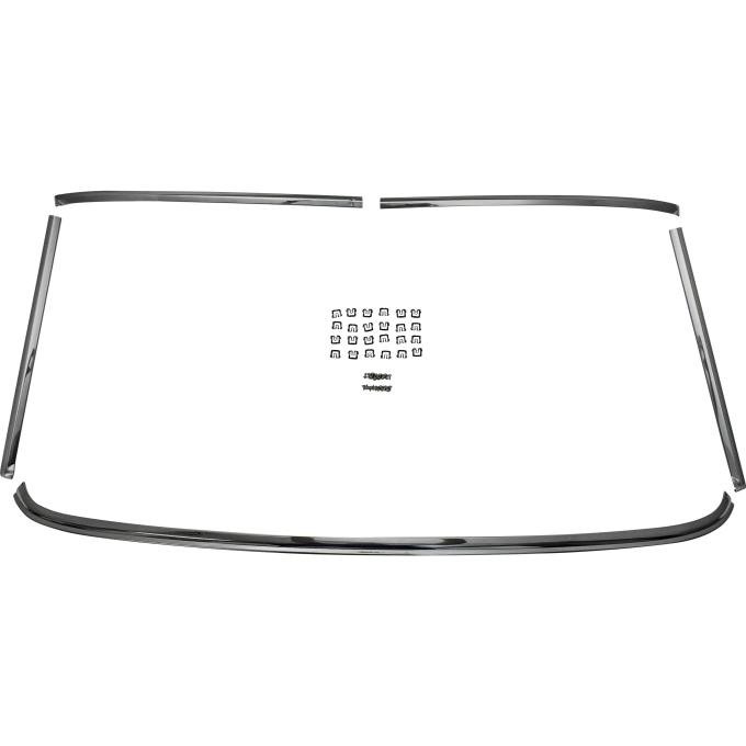 Golden Star 1964-1968 Ford Mustang Coupe Fastback Windshield Molding Set WS20-64S