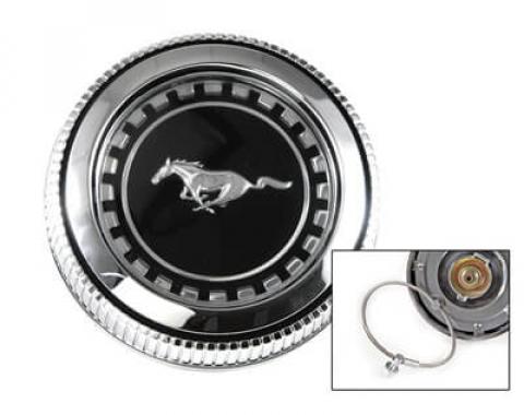 Scott Drake 1971-1973 Ford Mustang Fuel Cap (With Vent & Cable) D1ZZ-9030-B