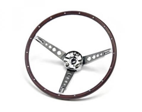 Scott Drake 1967 Ford Mustang Deluxe Steering Wheel Assembly (Woodgrain) C7OZ-3600-NK