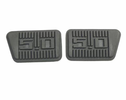 Scott Drake 1965-1968 Ford Mustang Brake and Clutch Pedal Pad Set C5ZZ-2457624-50
