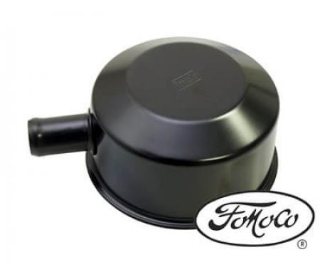 Scott Drake 1964-1970 Ford Mustang Oil Cap with Tube (FOMOCO Logo, Black) C5ZZ-6766-B