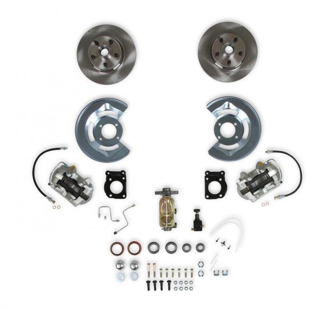 Scott Drake Front Disc Brake Conversion with Dual Reservoir Master Cylinder for Non-Power Front Drum DBC-A120-D-R