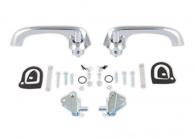 Scott Drake 1964-1966 Ford Mustang Exterior Door Handle Kit Chrome Show Quality C4DZ-6222404-5P