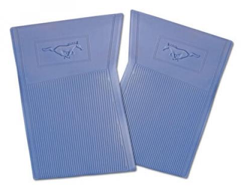 Scott Drake 1965-1966 Ford Mustang PVC Pony Floor Mats Blue C5ZZ-6513086-BL