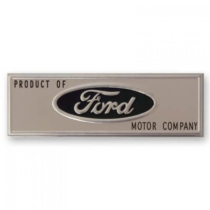 Scott Drake 1964-1966 Ford Mustang Sill Plate Emblem, Ford Logo, Black C5ZZ-6513208-T