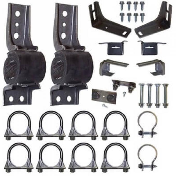 Scott Drake 1965-1966 Ford Mustang 1965-66 Mustang Exhaust Hanger Kit (Dual Exhaust Mount Kit 2") C5ZZ-5257-2AHMK