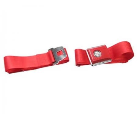 Scott Drake 1964-1973 Ford Mustang Push Button Seat Belt SB-BR-PBSB