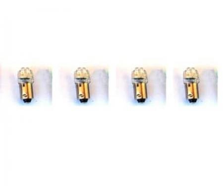 Scott Drake 1964-1968 Ford Mustang Instrument Panel LED Replacement Bulbs, White 1895, Set of 4 SD-1895
