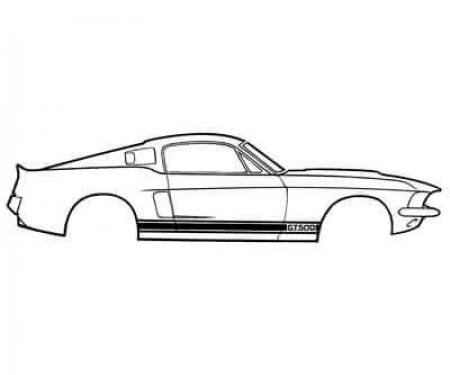 Scott Drake 1969-1970 Ford Mustang Stripe Kit, Shelby GT350, White S9MS-16224-B