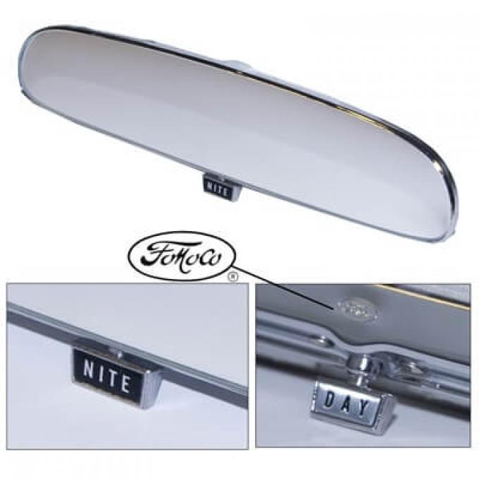 Scott Drake 1965-1966 Ford Mustang Rear View Mirror Day/Night with FoMoCo Logo C6ZZ-17700-FMC