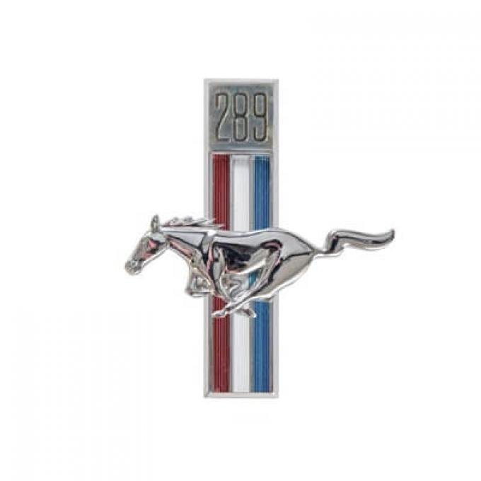 Scott Drake 1967-1968 Ford Mustang Fender Emblem, 289 Running Horse Fender, Driver Side C7ZZ-16229-C