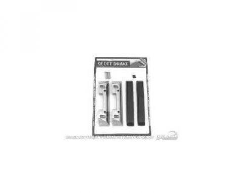 Scott Drake 1964-1966 Ford Mustang Arm Rest Base & Pad Kit (Black) KIT-INT-2-BK