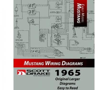 Scott Drake 1965 Ford Mustang 1965 PRO Wiring Diagram Manual (Large Format) MP-1-P