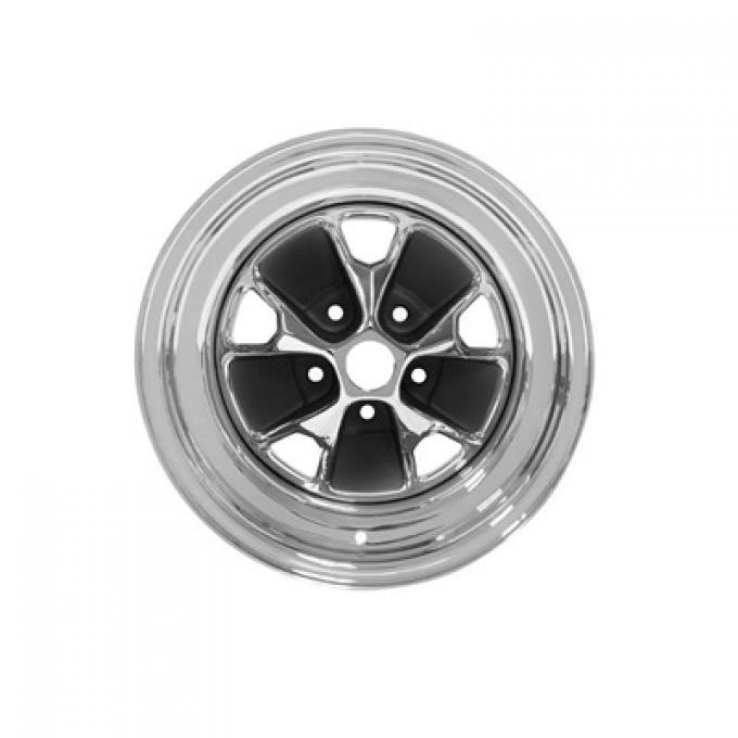 Scott Drake 1965-1967 Ford Mustang 14x6 Styled Steel Wheel Chrome/Charcoal C5ZZ-1007-DR