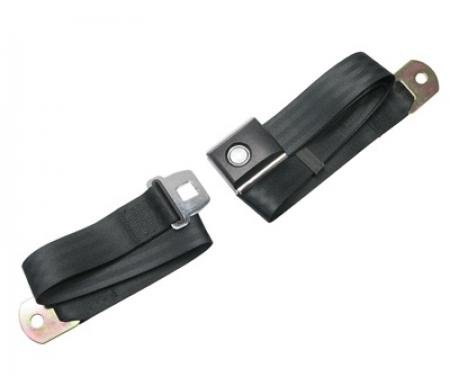 Scott Drake 1964-1973 Ford Mustang Push Button Seat Belt SB-BK-PBSB-72