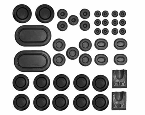 Scott Drake 1969 Ford Mustang 1969-70 Mustang Rubber Grommet Kit (44 Pc) C9ZZ-6511135-K