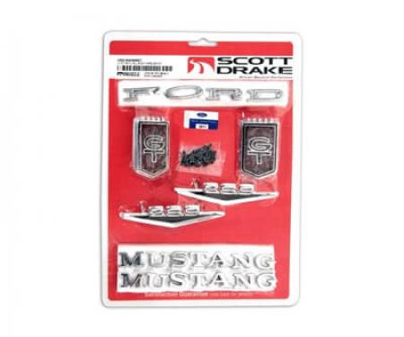 Scott Drake 1965 Ford Mustang Emblem Kit, GT C5ZZ-65402828GT