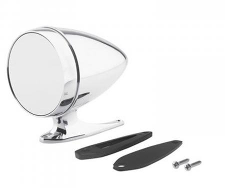 Scott Drake 1965-1968 Ford Mustang Chrome Bullet Mirror with Long Base and Standard Glass Driver Side C5RZ-17696-AL