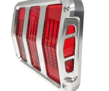 Scott Drake 1964-1966 Ford Mustang Sidewinder&trade; Billet Tail Light Bezels B-13489-C