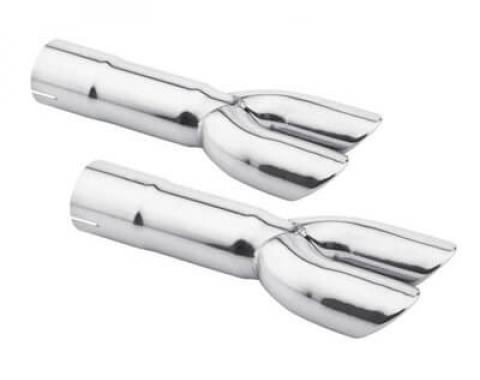 Scott Drake 1967-1969 Ford Mustang Hi-Flow GT Exhaust Tips, 2.25", Stainless Steel C7ZZ-5258-GT2