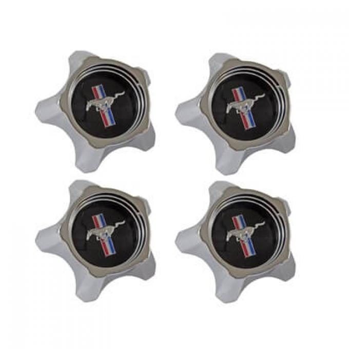 Scott Drake 1967 Ford Mustang 1967 Styled Steel Hubcaps (Black Design Set of 4) C7ZZ-1130-BK