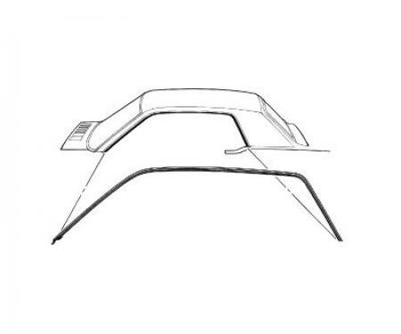 Scott Drake 1964-1966 Ford Mustang Coupe Roof Rail Seal C5ZZ-6551222-3C