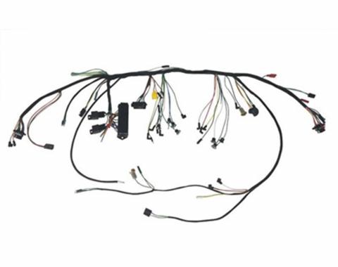 Scott Drake 1965 Under-Dash Harness w/Premium Fuse Box & Relays 3-Spd Heater & Warning Lamps C5ZZ-14401-WL3P