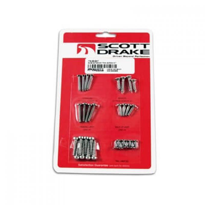 Scott Drake 1964-1966 Ford Mustang 64-66 Exterior Trim Screw Kits ITS-65-EXT