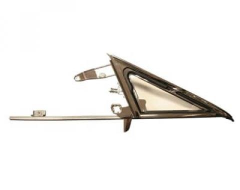 Scott Drake 1968 Ford Mustang Vent Window Frame and Glass Assembly, Clear, Driver Side C8ZZ-65222405CK