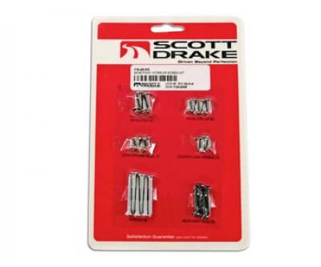 Scott Drake 1964-1966 Ford Mustang Pony Interior Trim Screw Kit ITS-65-PO