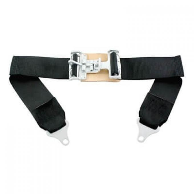 Scott Drake 1964-1973 Ford Mustang 3" Race Style Lap Belt Black SB-RACE