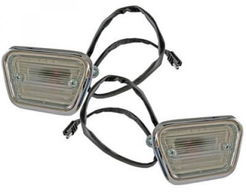 Scott Drake 1968 Ford Mustang Front Side Marker Lights, Pair C8ZZ-15A201-C-D