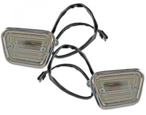 Scott Drake 1968 Ford Mustang Front Side Marker Lights, Pair C8ZZ-15A201-C-D