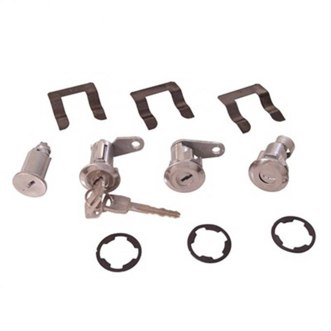 Scott Drake 1967-1969 Ford Mustang Ignition/Door/Trunk Lock Set C7AZ-6222050-MK