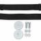 Scott Drake 1964-1973 Ford Mustang Push Button Seat Belt Black SB-BK-PBSB