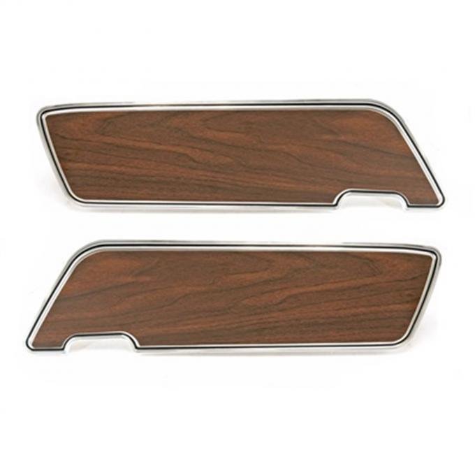 Scott Drake 1969-1970 Ford Mustang Deluxe Door Panel with Walnut Inserts C9ZZ-6523942-3W