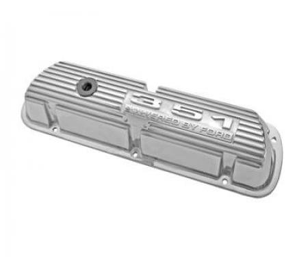 Scott Drake 1969-1973 Ford Mustang 351 Polished Aluminum Valve Covers 6A582-351P