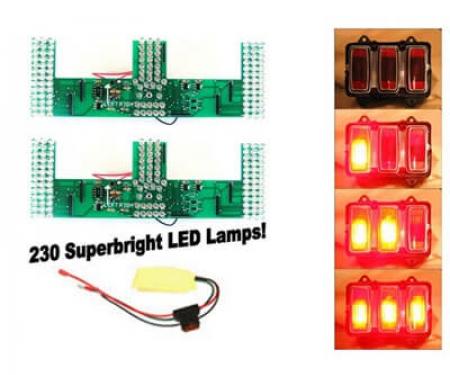 Scott Drake 1969 Ford Mustang LED Sequential Tail Light Kit, Super Bright SD-6003-UB