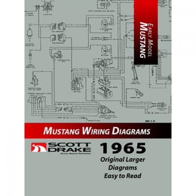 Scott Drake 1965 Ford Mustang 1965 PRO Wiring Diagram Manual (Large Format) MP-1-P