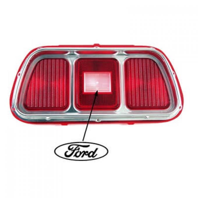 Scott Drake 1971-1973 Ford Mustang Tail Light Lens with Bezel D1ZZ-13450