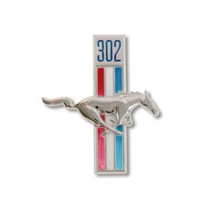 Scott Drake 1968 Ford Mustang Fender Emblem Running Horse , 302 Pin-on Passenegr Side C8ZZ-16228-A