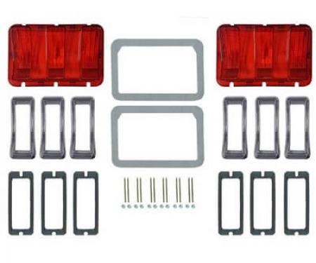 Scott Drake 1967 Ford Mustang Concours Tail Lamp Bezel and Lens Master Kit, Concours KIT-ELC-5-DLX