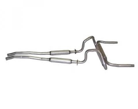 Scott Drake 1967-1969 Mustang Concours Dual Exhaust System 2 Inch, Transverse Single Muffler C8ZZ-5257-CRK