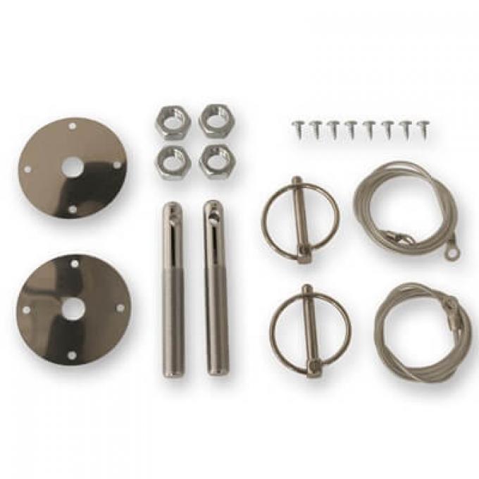 Scott Drake 1964-1973 Ford Mustang Hood Pin Kit S1MS-16892-DLX