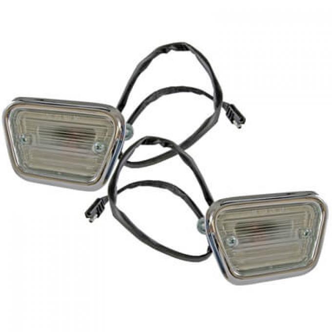 Scott Drake 1968 Ford Mustang Front Side Marker Lights, Pair C8ZZ-15A201-C-D