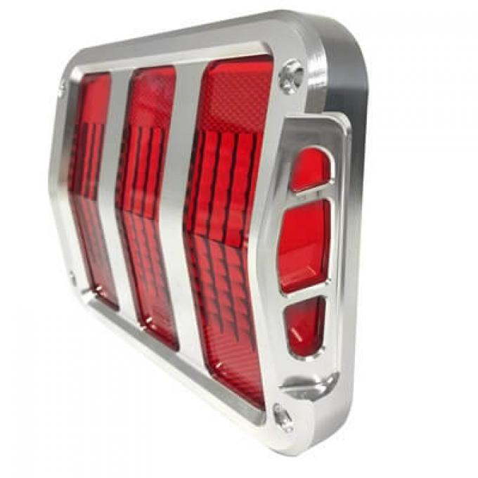 Scott Drake 1964-1966 Ford Mustang Sidewinder&trade; Billet Tail Light Bezels B-13489-C