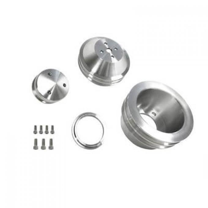 Scott Drake 1965-1969 Ford Mustang Billet Pulley Kit Double Groove B-F102